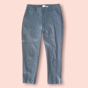 Stretch straight leg cropped trousers…grey..size 4